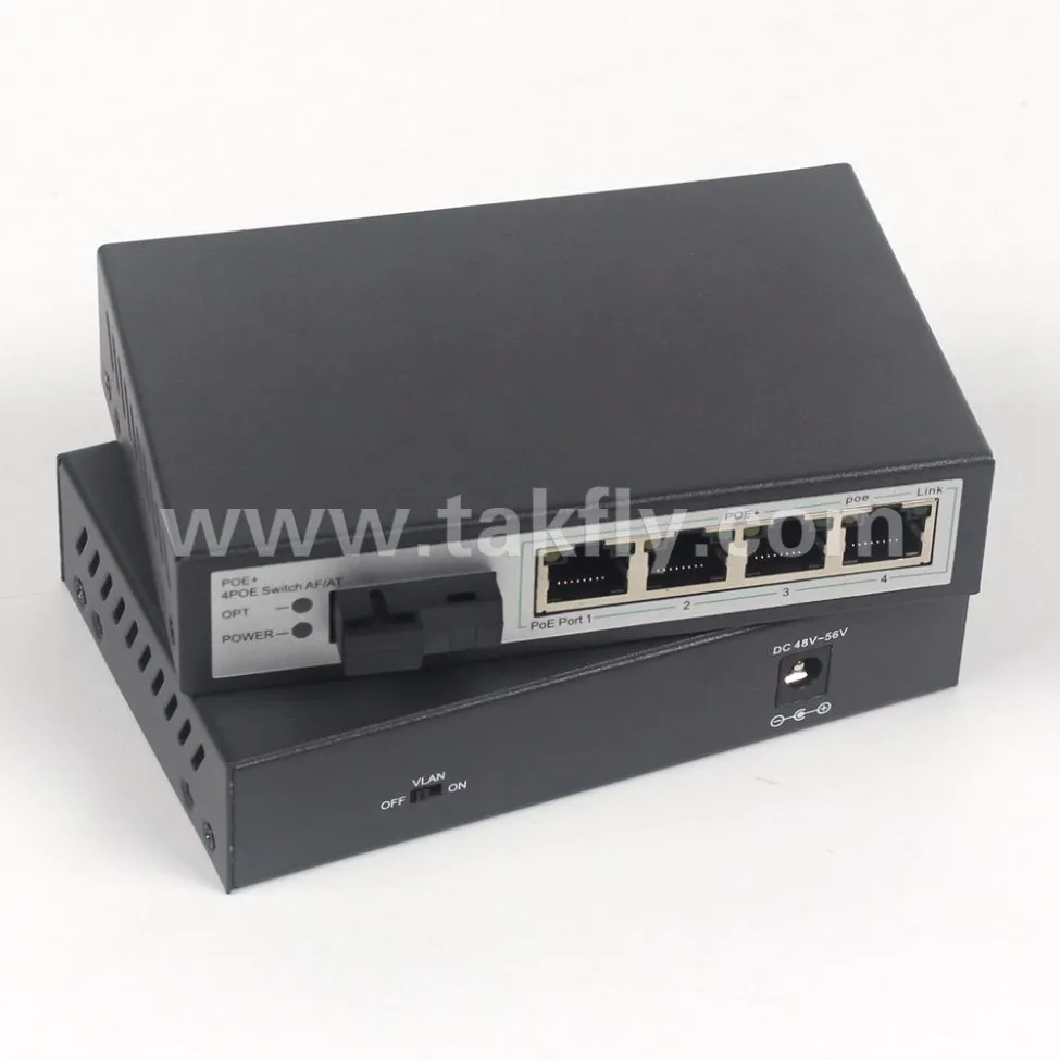 100M Fast 60W High Power 4 Port Poe Network Switch