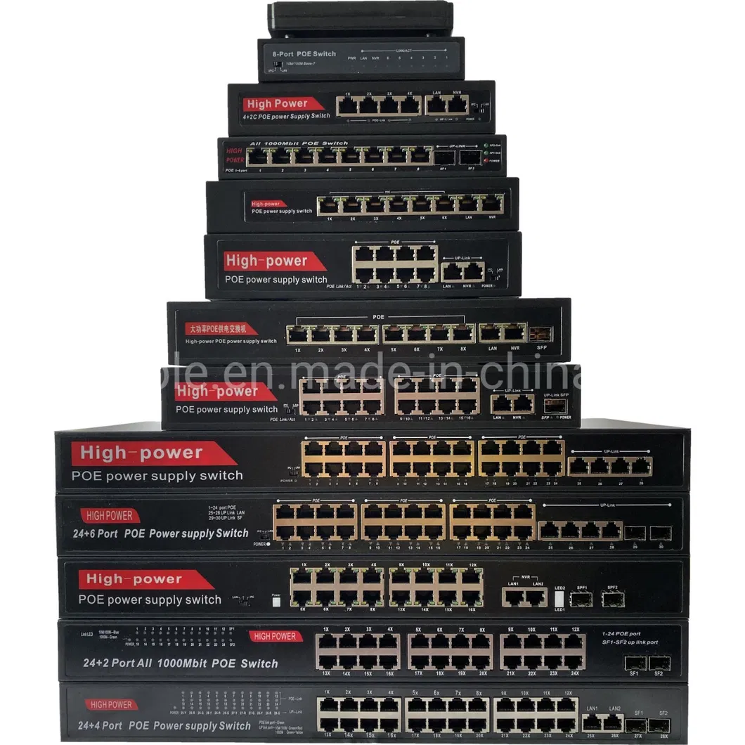 16fe Port 2ge up Link 1SFP Port Poe Switch Built-in 52V 300W Power Supply