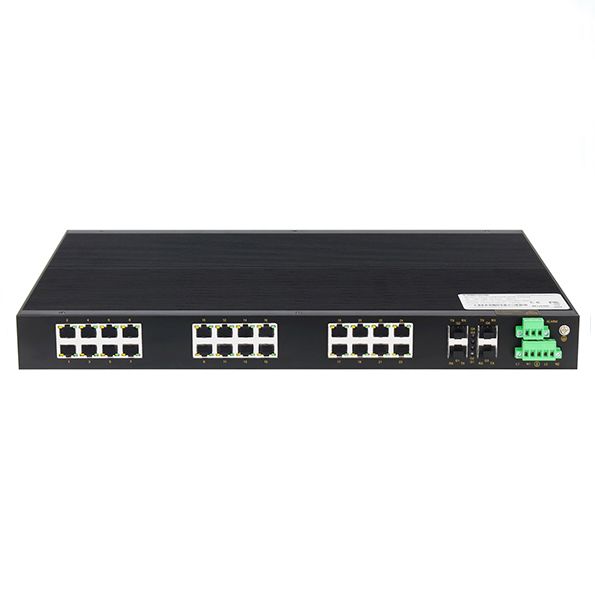 2 100m Fx Ports 24 10/100m RJ45 Ports Rack-Mount Unmanaged Industrial Ethernet Switch