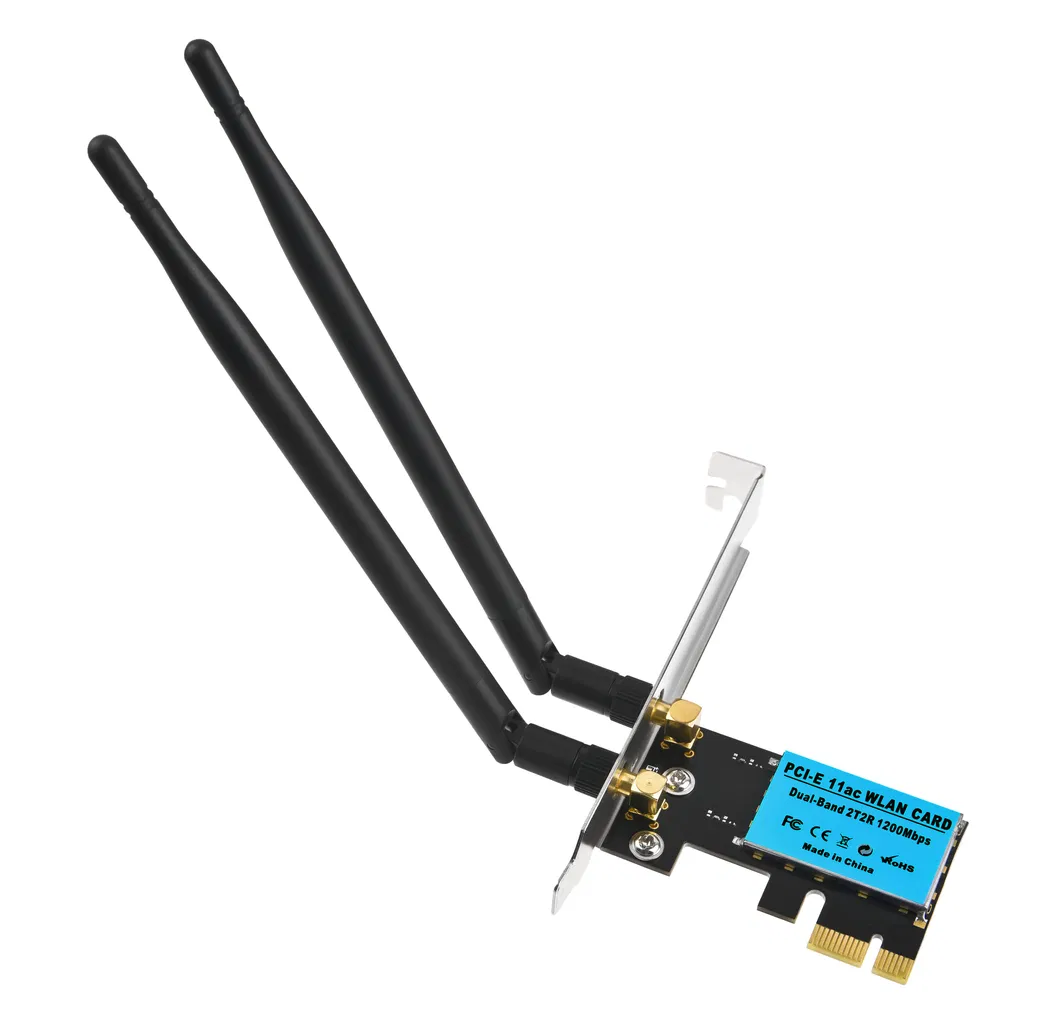 2.4G/5.8g Dual Band 1200Mbps 11AC Wireless Pcie LAN Card