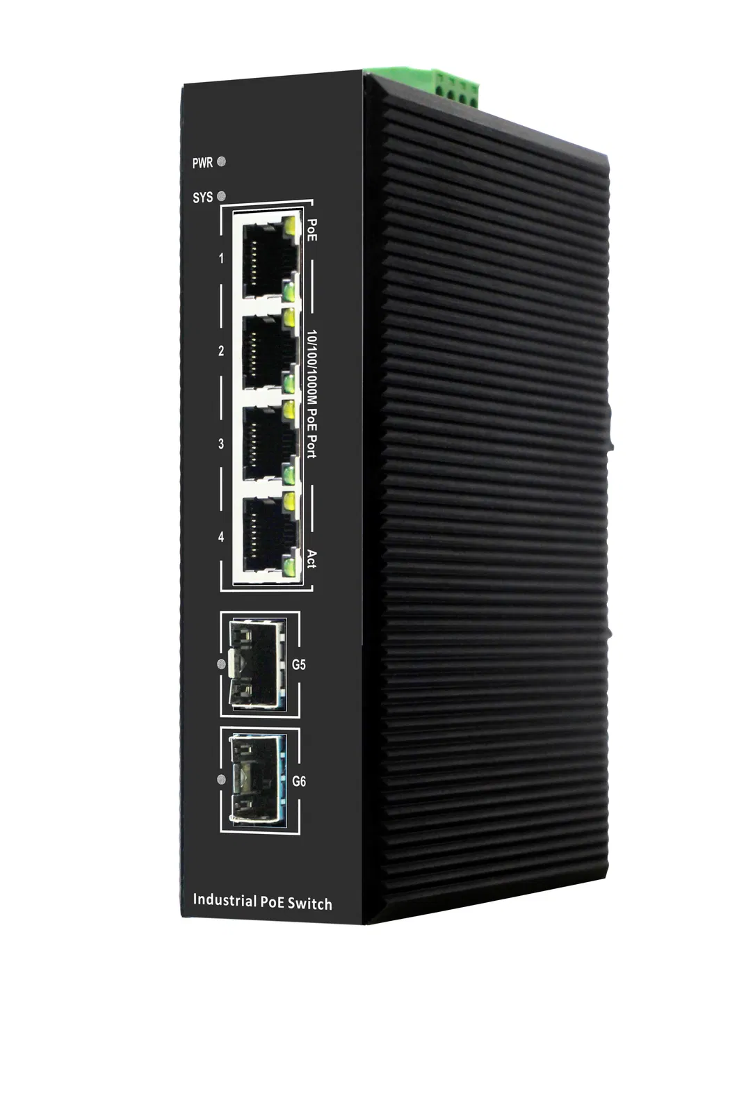 2.5g Industrial Poe Network Switch 4tx+2SFP Managed Max 90W Output