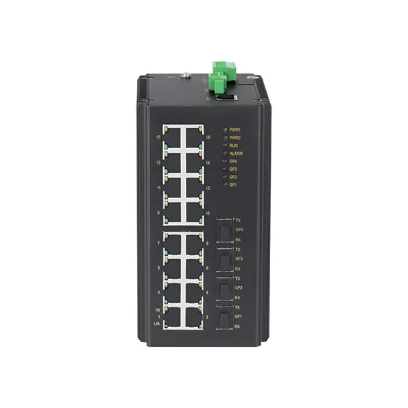 20-Port Gigabit Layer 2 DIN-Rail Managed 16 Ports +4 SFP Ports Industrial Ethernet Network Switch