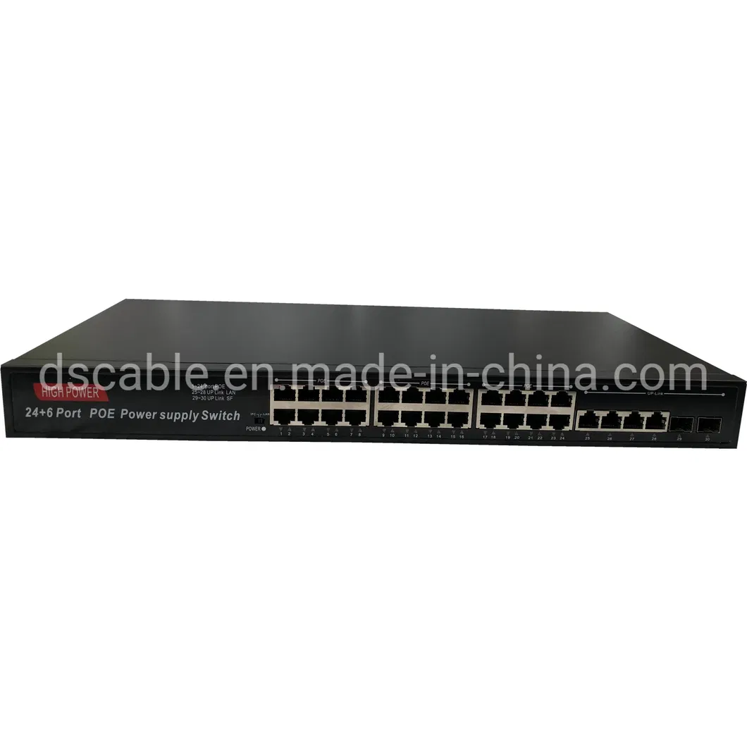 24 Ports CCTV Poe Network Switch with 4ports Gigabit 2ports SFP up Link
