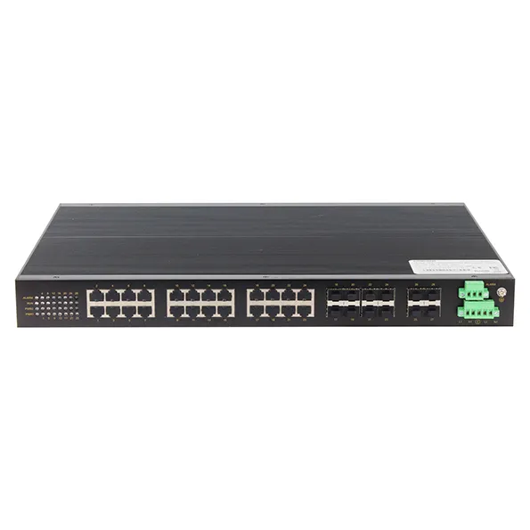 4 SFP Ports 24 100m Fiber/Copper Ports Rack-Mount Layer 2 Indudstrial Ethernet Switch