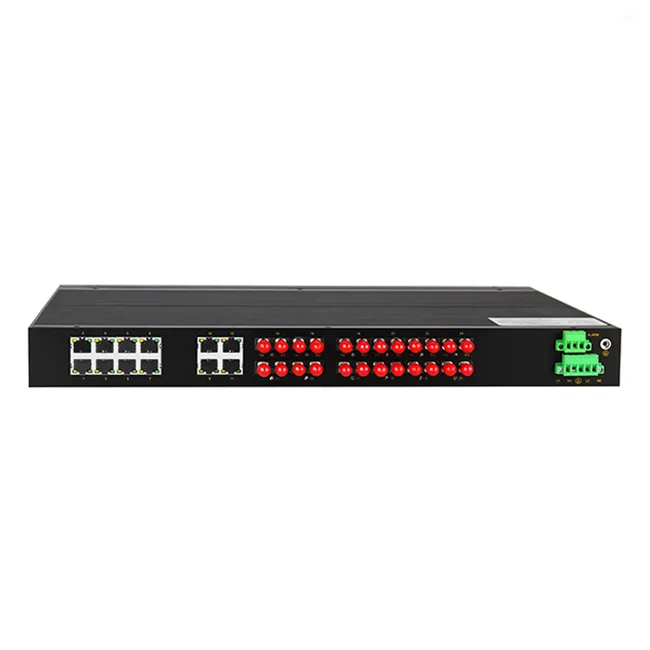 4 SFP Ports 24 100m Fiber/Copper Ports Rack-Mount Layer 2 Indudstrial Ethernet Switch