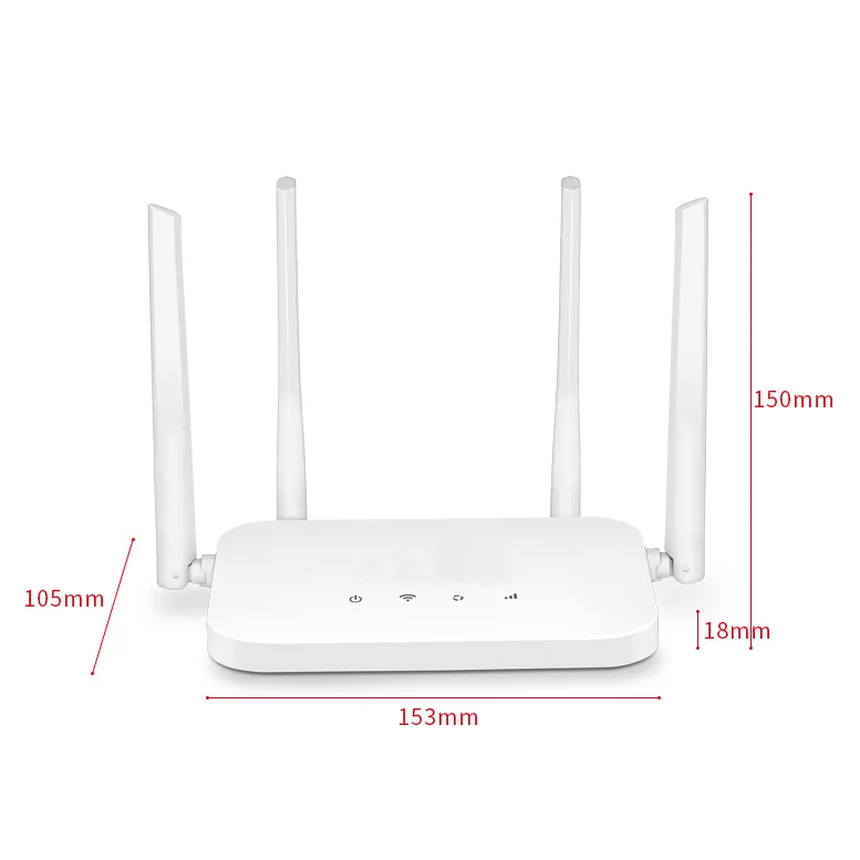 4G SIM Card Lte CPE Wireless 4 Antenna 150Mbps WiFi Router