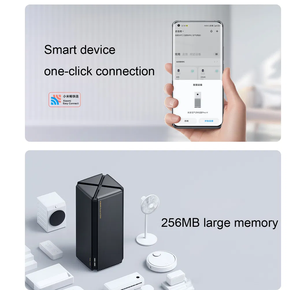 Ax3000 Wireless Router Mesh WiFi VPN Dual-Frequency 256MB 2.4G 5g Full Gigabit Ofdma Repeater Signal Amplifier Pppoe