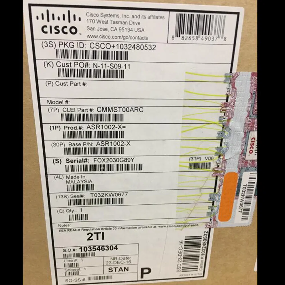 Cisco Asr1000-Esp40 Cisco Asr1000 Embedded Services Processor, 40g Netwoek Switch Router