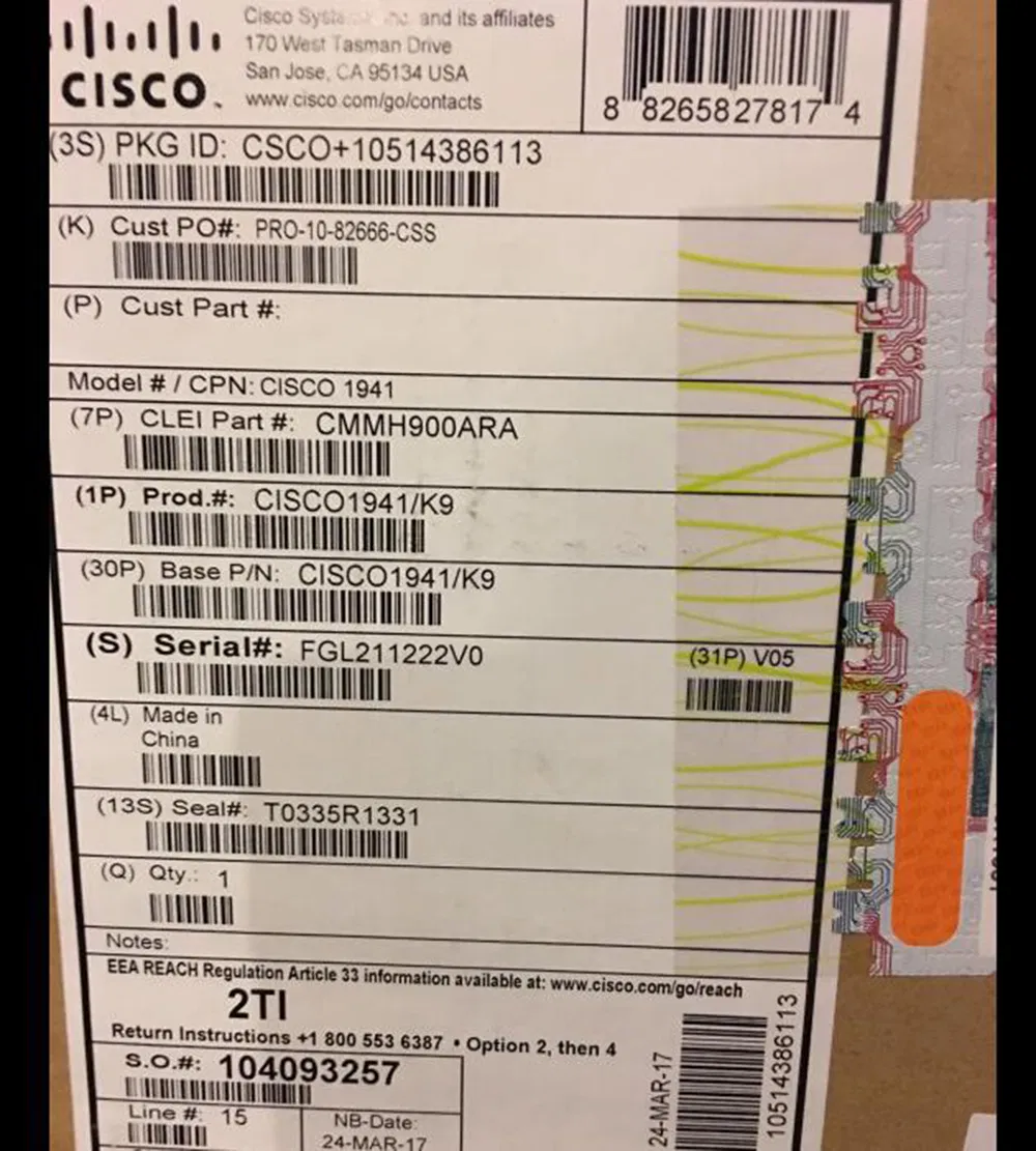 Cisco Asr1000-Esp40 Cisco Asr1000 Embedded Services Processor, 40g Netwoek Switch Router