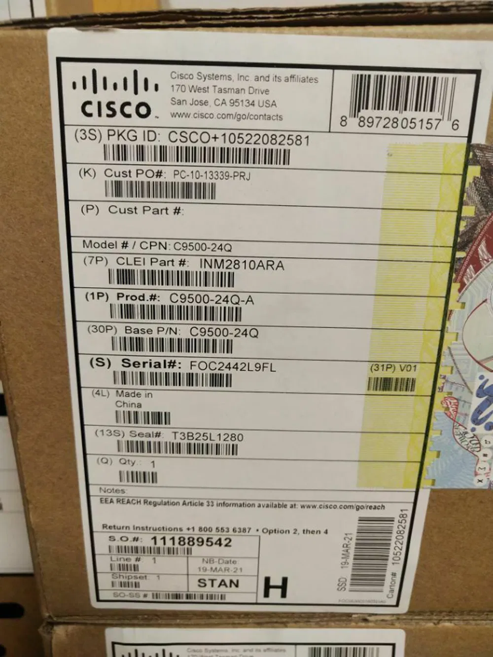Cisco C9500-24q-a Catalyst 9500 24-Port 40g Switch, Network Advantage Switch