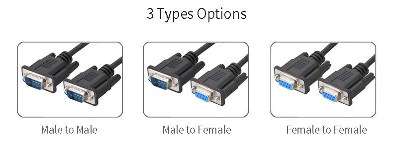 Factory High Speed Custom Serial Cable RS232 dB9 D-SUB Female to Female Extension Data Cable