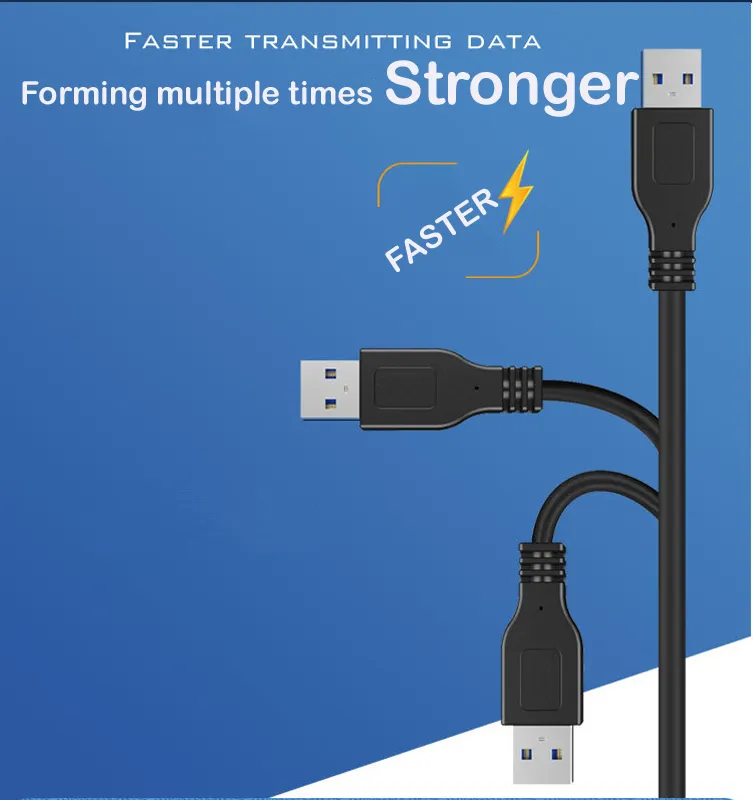 Fast Speed USB 3.0 Am to Af Extention Cable for Data Transfer and Charging 5gbps