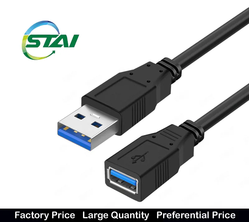 Fast Speed USB 3.0 Am to Af Extention Cable for Data Transfer and Charging 5gbps