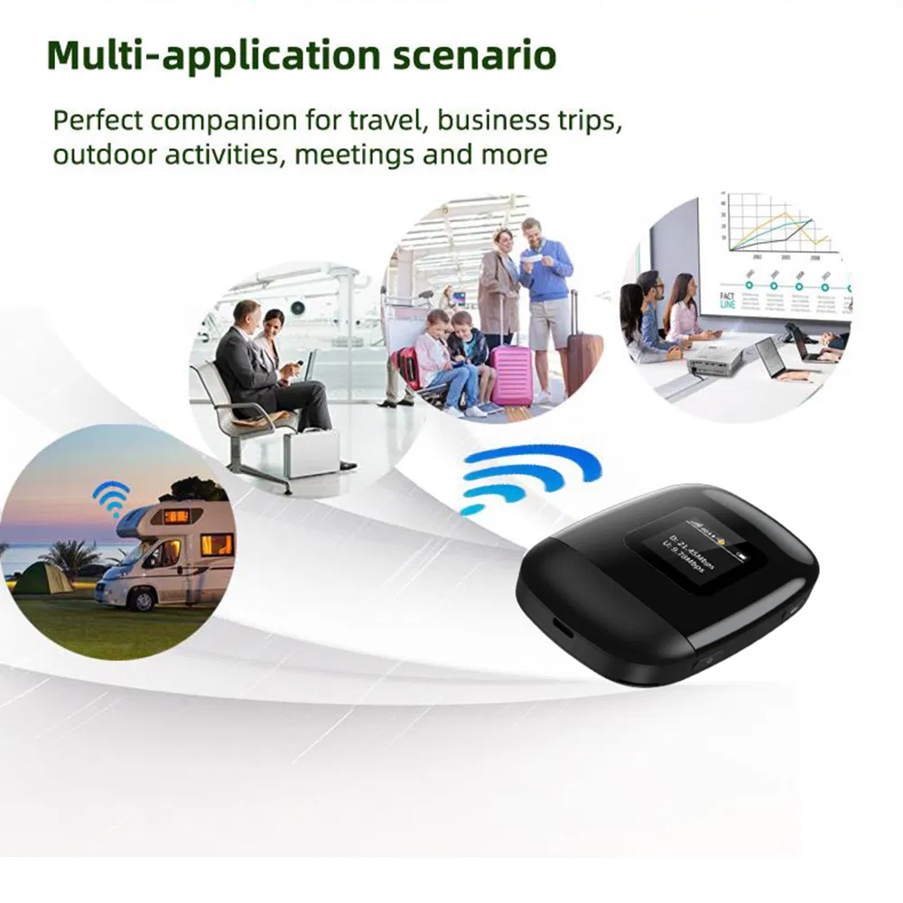 Hot Sale Sunhans Small Size Pocket 3G 4G LTE Wireless Hotspot Cat12 Mifi 2.4GHz 5.8GHz Portable WiFi Router with 4000mAh Battery