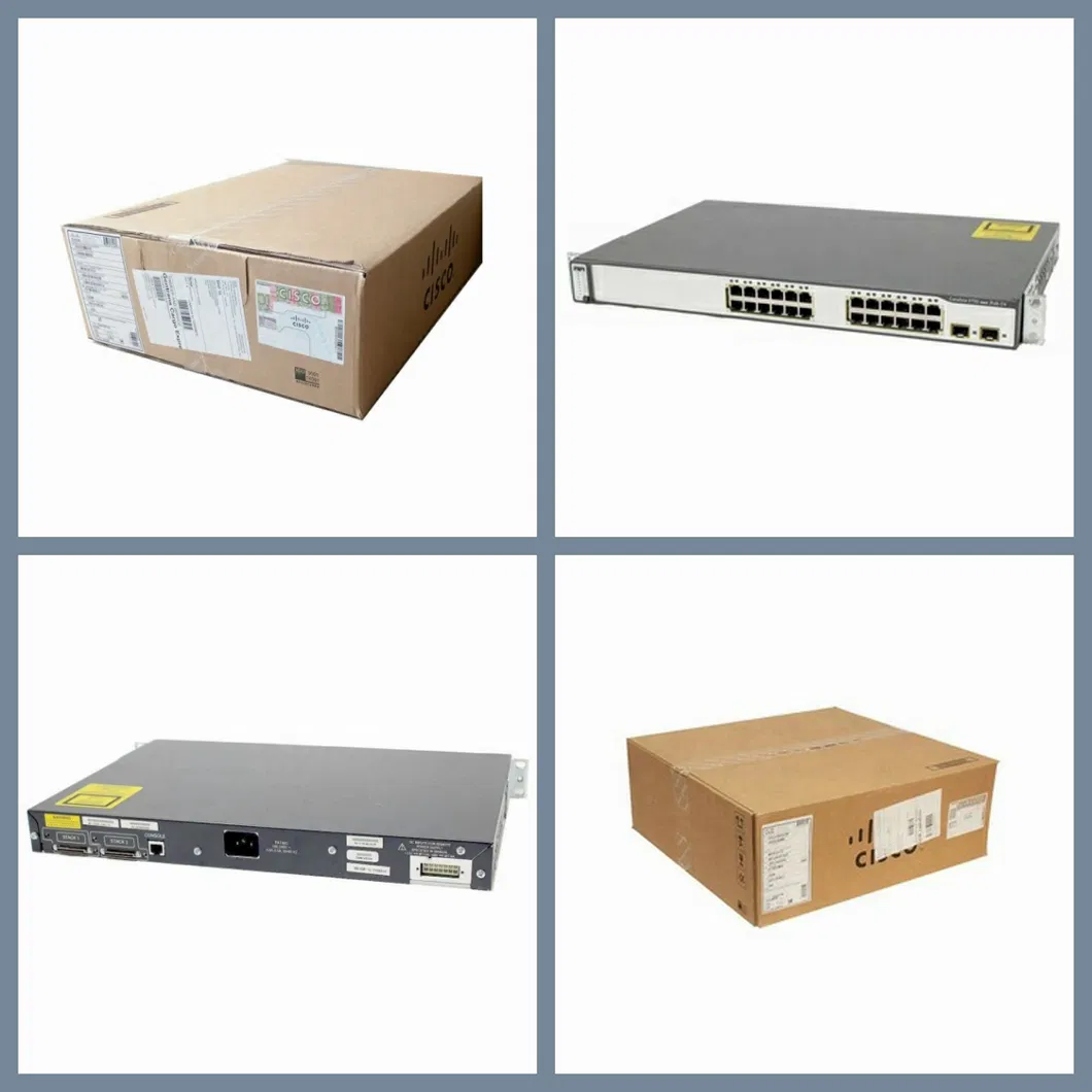 Original Cisco 3750X 24 Port Gigabit Switch LAN Lite Ws-C3750X-24t-L