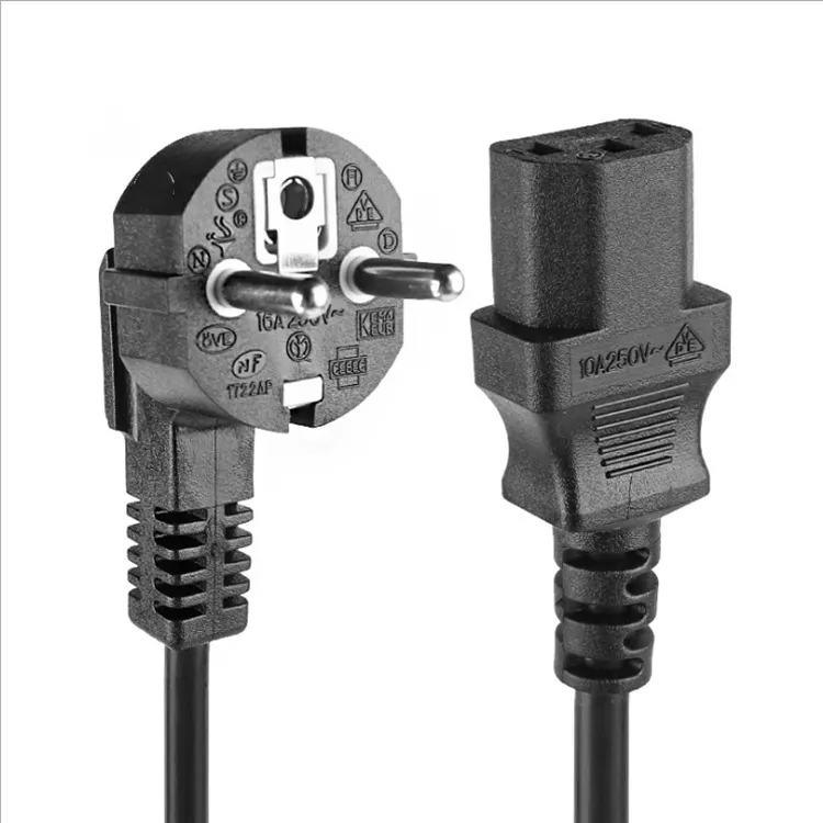 PC Cable EU Power Cord PVC Power Cords of Computer Monitor with Plug Cord European Power Cord Charger