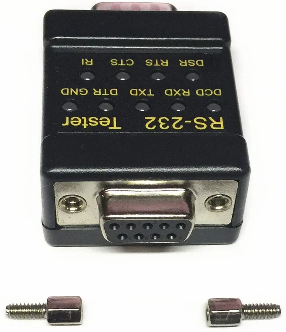 RS232 Mini Tester with LED Indicators, dB9 Male to dB9 Female