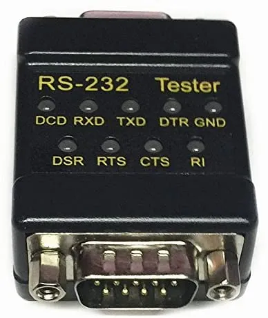 RS232 Mini Tester with LED Indicators, dB9 Male to dB9 Female