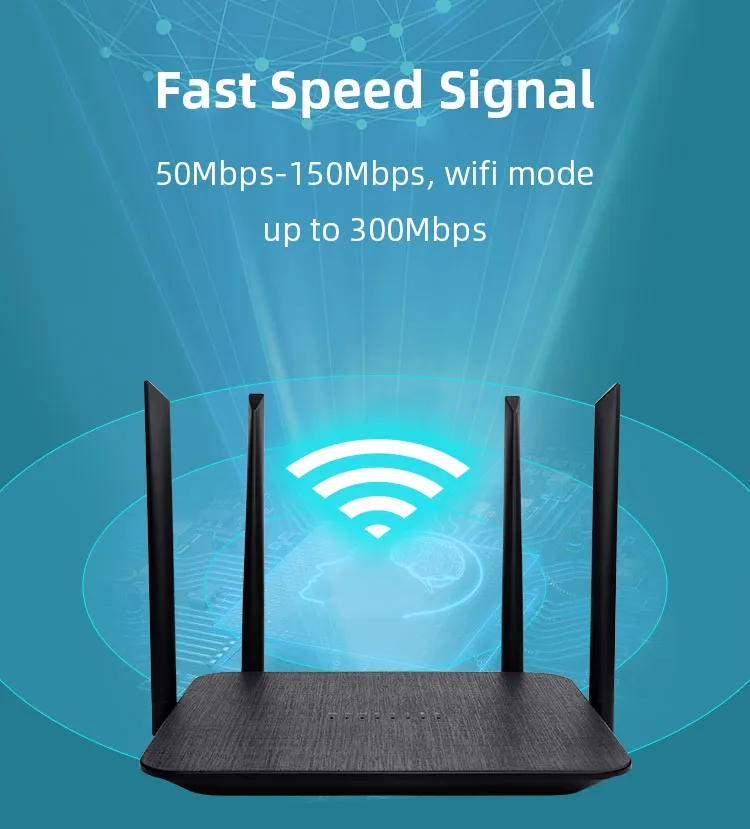 Topleo 150Mbps Fiber Optic Home Wi-Fi Openwrt Best Internet 4G LTE Wireless Router