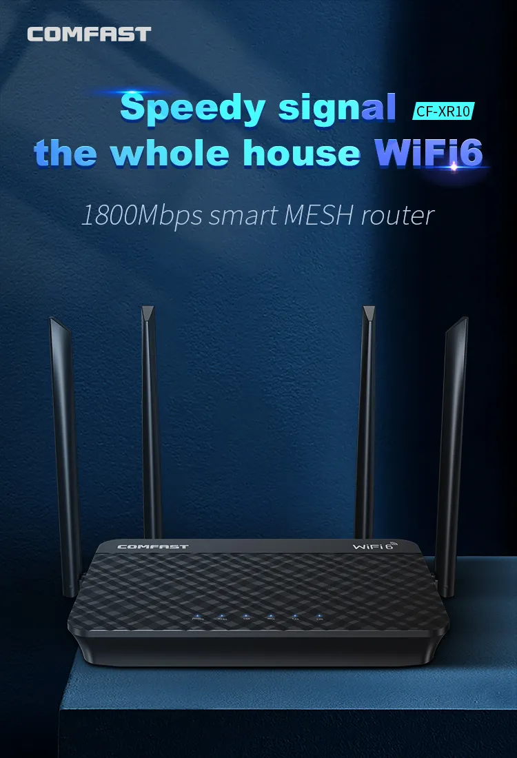 WiFi 6 Router 5GHz 2.4GHz 1800Mbps Wireless Router WiFi Extender Smart Home Easy Mesh Openwrt WiFi 6 Router